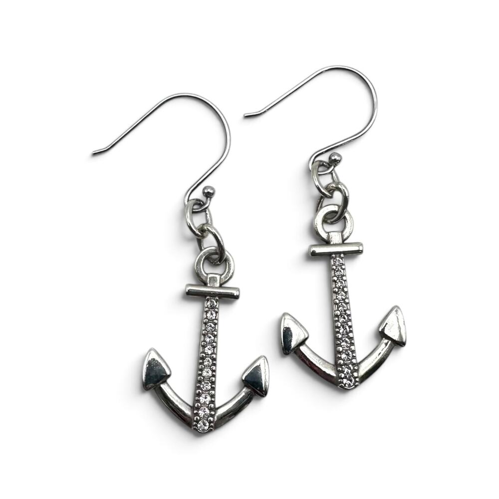 Brighton Coastline Reversible Crystal French Wire Dangle Earrings JA4821 Silver